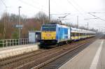 Am Morgen des 14.03.09 zieht 146 520 den Interconnex nach Leipzig Hbf durch Burgkemnitz...