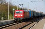 185 244 bespannt am 16.04.09 den LKW-Walter durch Burgkemnitz Richtung Halle/Leipzig.