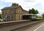 Bahnhof Burgkunstadt in Oberfranken zwischen Lichtenfels und Kulmbach.