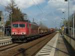 155 011 mit dem Umleiter am 12.4.12 auf dem Weg nach Zwickau.Grna