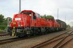 Die 2012 gebaute 261 087 mit ihrer Schwester im Bahnhof Chemnitz-Sd.