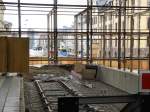 Baustelle Chemnitz Hbf am 08.04.12: Getreu nach dem Motto `Gomse rein, gnse rausguckn´