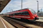 Hier 442 645-8  Schwarze Elster  als RB11 (RB18218) von Cottbus nach Frankfurt(Oder), dieser Triebzug stand am 19.7.2013 in Cottbus.