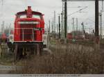 BR 362 526 steht in Cottbus Bbf.