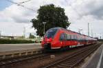 Hier 442 709-2 als RE10 (RE18462) von Cottbus nach Leipzig Hbf., bei der Ausfahrt am 25.7.2015 aus Cottbus.