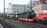 Am Abend des 03.04.2024 rangierte dieser Militärtransportzug der Bundeswehr mit der DB 261 039-2 in Darmstadt Hbf.