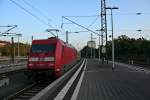 101 138-6 mit dem IC 2385 nach Karlsruhe am Abend des 23.08.13 bei der Ausfahrt aus Darmstadt Hbf.