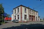 Denzlingen, der Bahnhof von der Straenseite, Juli 2012