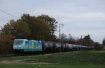 Am 21.11.2020 zog HSL 186 364`Waverider´ einen Kesselzug nach Rotterdam Europoort durch Viersen-Dülken. 