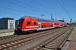 S2 von Dresden Flughafen nach Pirna fährt am 27.5.2017 aus dem Dresdener Hauptbahnhof aus.