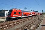 S1 von Meißen Triebischtal nach Bad Schandau verlässt am 27.5.2017 den Dresdener Hauptbahnhof.