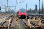 442 149 (Bombardier Talent 2) von DB Regio Südost steht auf einem Abstellgleis in Dresden Hbf.