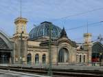 Nach der Rekonstruktion des Dresdner Hauptbahnhofes in Anlehnung an den Zustand vor der Bombardierung sieht er wieder ansprechend aus; 25.02.2009 (Ansicht vor der Rekonstruktion siehe Bild ID 267706) 