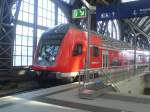 Die S2 steht am 04.04.2009 zur Abfahrt im Dresdener Hbf bereit.