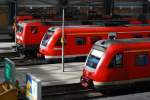 Regionale Zge in Kopfbahnhof Dresden Hauptbahnhof (24-3-2010)