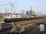 Der historische RHEINGOLD-ZUG mit E10 1239 abgestellt in Dresden-Hbf. ; 01.04.2012