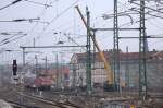 Blick auf das nordöstliche Bahnhofsvorfeld Dresden Neustadt.