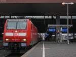 146 018 mit dem RE4323 nach Minden bei der Bereitstellung in Dsseldorf Hbf 28.12.09