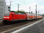 146-019 erreicht mit Zugleistung RE1 Düsseldorf-Hbf; 150623