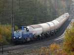 Eine tolle morgendliche Überraschung war eine von Northrail geleaste Gravita im Voith Farbkleid. Hier fährt sie von Düsseldorf kommend mit Kesselwagen durch Entenfang. Am späten Nachmittag kam sie dann zurück.

Duisburg Entenfang 07.11.2015