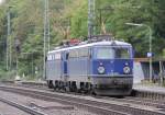 Nachschuss auf den kleinen Lokzug bestehend aus 1142 578 und 1142 562, der am 14.09.2013 durch Eichenberg gen Süden fuhren.