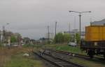 Anschluss- und Abstellgleise am 10.04.2014 in Erfurt Nord.