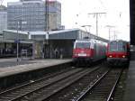 Essen Hbf.,Gleis 6 die 101 070-1 mit IC 2157 im Schub,rechts Gleis 7 die S1 Dortmund - Dsseldorf.(04.01.2008)