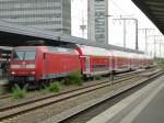 146 001-3 steht hier im Essener Hbf am 20.August 2013.