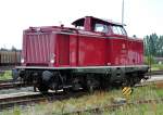 V 100 2091 der VEB auf dem Bahnhofsgelnde Euskirchen - 01.09.2012