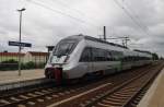 Hier 1442 610-0 als S4 (S37420) von Geithain nach Hoyerswerda, dieser Triebzug stand am 12.7.2014 in Falkenberg(Elster).