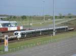 Nachdem ich Gestern schon ein Bild von einem schwedischen X55 Triebwagen gezeigt habe nun ein Bild vom Triebwagen in der Gesamtansicht.Aufnahme am 09.Mai 2012 in Mukran.