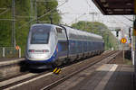 SNCF / TGV-2N2 4706 als TGV9551 aus Paris-Est am 22.04.2018 durchfährt den Bahnhof Zeppelinheim auf der Riedbahn, knapp 10 Minuten von Frankfurt(Main)Hbf entfernt