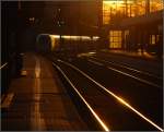 Blick ins Nichts, dem ICE nach Frankfurt Hbf hinterher. (Frankfurt Sd, Januar 2008) 