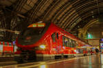 DB Regio 633 002 wartet auf seine Abfahrt im Frankfurter Hbf, 5. Januar 2022