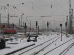 Gleisvorfeld in Frankfurt (M) Hbf; 22.12.2010