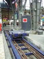 Ein Prellbock auf Gleis 22 in Frankfurt am Main Hbf am 11.02.11