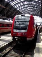 612 051 steht als RE in Frankfurt am Main Hbf am 20.06.13