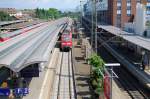 Nordansicht auf das Freiburger Hbf am sonnigen 06.