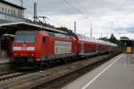 146 112-8 mit RE nach Offenburg in Freiburg am 27.08.2011