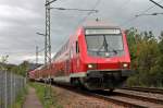 Am 02.11.2013 fhrte der Freiburger D-DB 50 80 80-35 302-4 die RB 26938 (Neustadt (Schwarzw) - Freiburg (Brsg) Hbf), als die RegionalBahn, mit der Zuglok 143 316-8, am BW in den Hauptbahnhof von