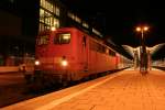 140 585-1 brachte am 24.01.14 den PbZ 2458 von Basel nach Karlsruhe.