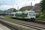 BSB-VT009 und BSB-VT 002 beim Verlassen des Freiburger (Breisgau) Hbf's in Richtung Breisach.