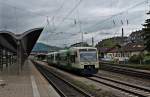 Ausfahrt am 03.05.2014 von BSB 018 (650 045-7) zusammen mit BSB 010 (650 037-4) als S-Bahn nach Waldkirch in Freiburg (Brsg) Hbf.