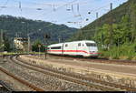 Nachschuss auf 401 013-8 (Tz 113  Frankenthal/Pfalz ) als ICE 592 (Linie 11) von München Hbf nach Leipzig Hbf, der den Bahnhof Geislingen(Steige) auf der Bahnstrecke Stuttgart–Ulm