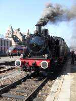 Lok 26  MERZIG  der Museumsbahn Merzig-Losheim mit dem Museumszug der zwischen dem BW Gerolstein und dem Bahnhof Gerolstein zum  Dampfspektakel  oder auch  175 Jahre Deutsche Eisenbahn  pendelte.