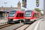 640 013 rangiert im Bahnhof Gießen.