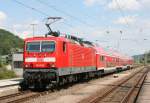 143 822 mit RB 16229 (Groheringen–Saalfeld) am 13.08.2013 in Groheringen