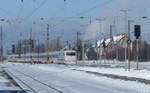 DB 401 057  Landshut  als umgeleiteter ICE 705 von Hamburg-Altona nach München Hbf, am 13.02.2021 in Großkorbetha.