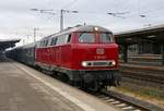 V160 002 mit Sonderzug zu den Stahlwerken Salzgitter am 15.05.2016.