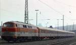 218131 mit City-Bahn abgstellt im Bahnhof Hagen Eckesey  fr einen Fototermin.